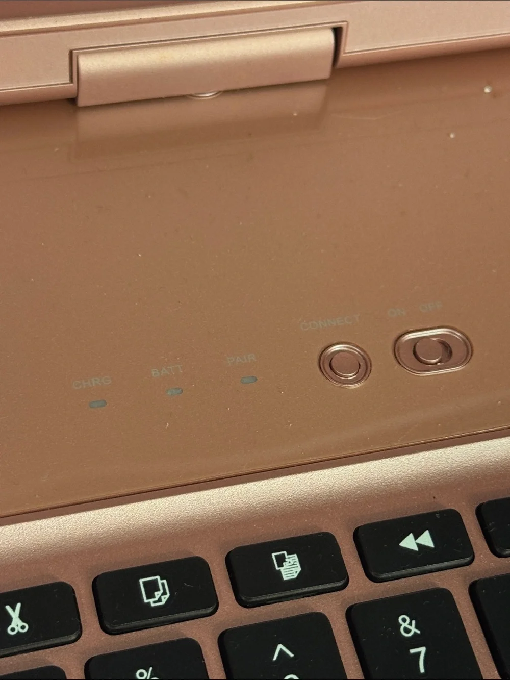 Rose Gold Tablet Keyboard Case with Stand -12.9”